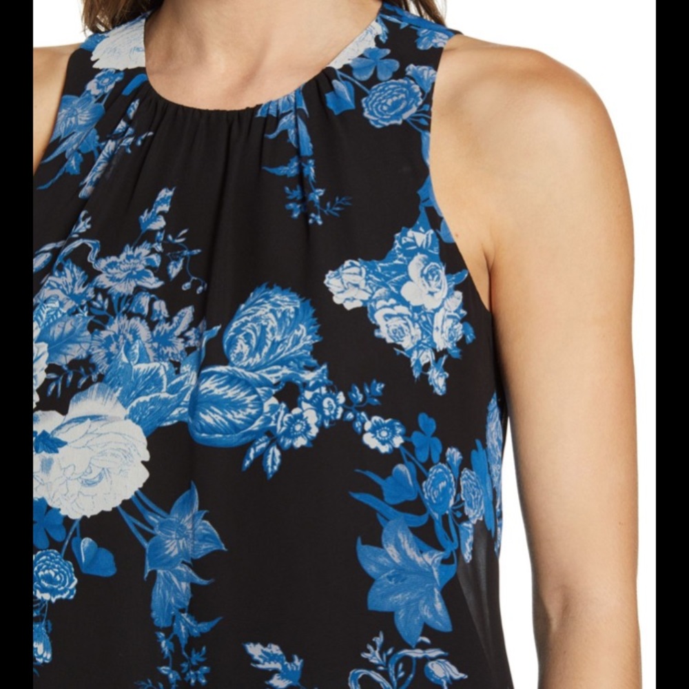 Vince Camuto Rose Sleeveless Chiffon Blouse - Picture 4 of 7